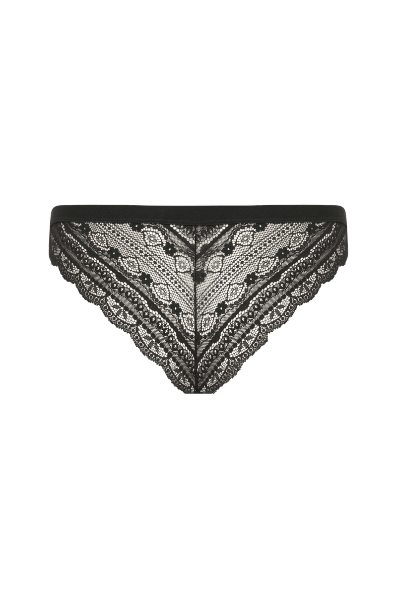 Black Vela Brazilian Full Coverage Lace Panty